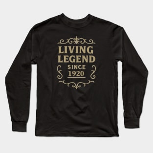 1920 Vintage Birthday Long Sleeve T-Shirt